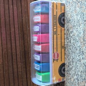 Teacher Stamps Set Of 8 In Bus NWT